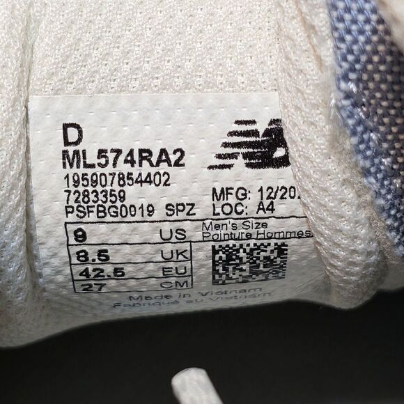 New Balance 574v2 Night Sky Sea Salt Sneakers Shoes ML574RA2 Men's Size 9 - Picture 7 of 8